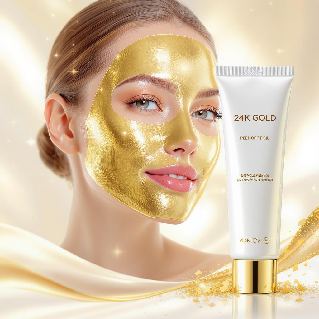 LAIKOU 24K Gold Sakura Peeling Face Mask Anti Wrinkle Whitening Blackhead Removal Facial Tear Off Mask Skin Care Products